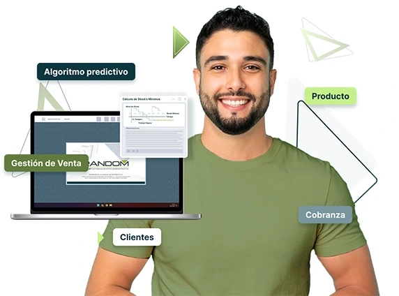 RANDOM ERP conectando gestión de venta, clientes, producto y cobranza sobre los mismos datos